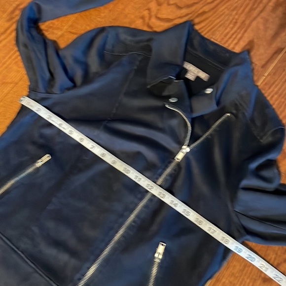 Level 99 Tabitha vegan faux suede moto jacket SUPER SOFT zipped slight side Med - Picture 15 of 16